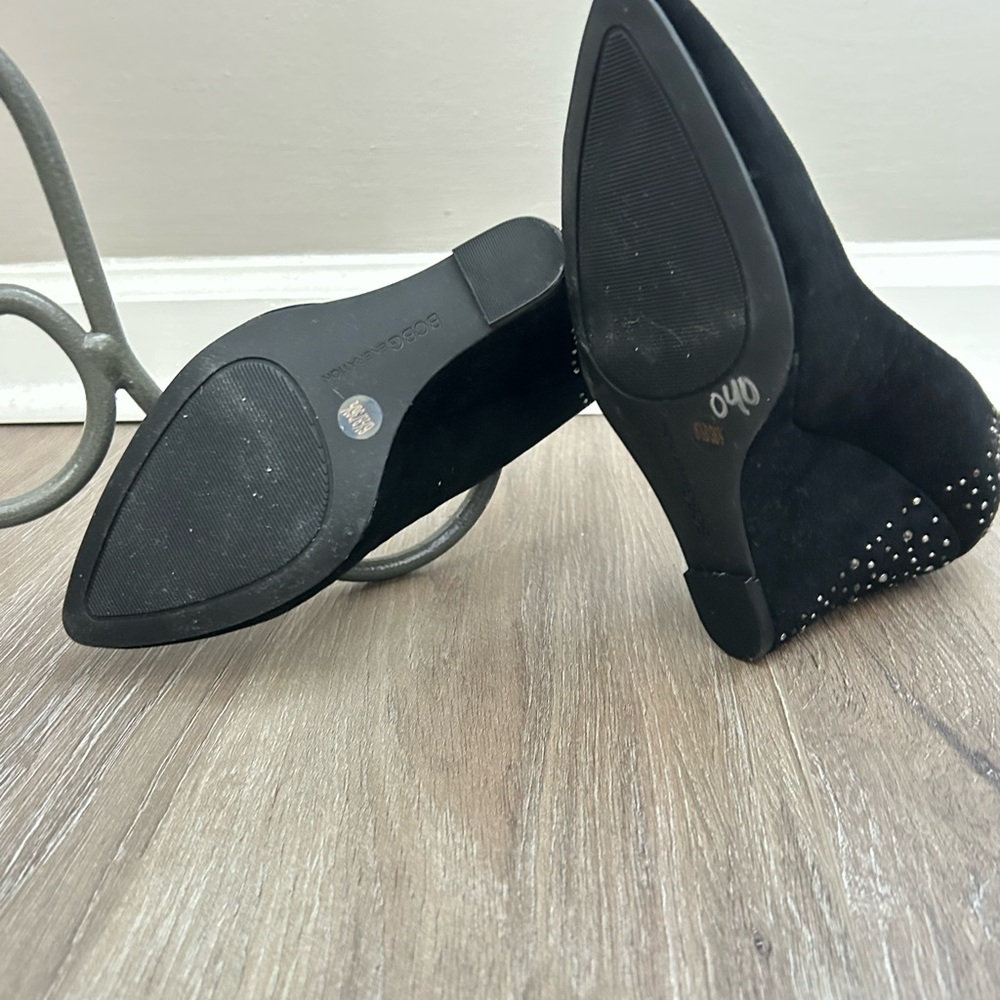 Bcbgeneration Black Wedges With Rhinestone Accents - image 6